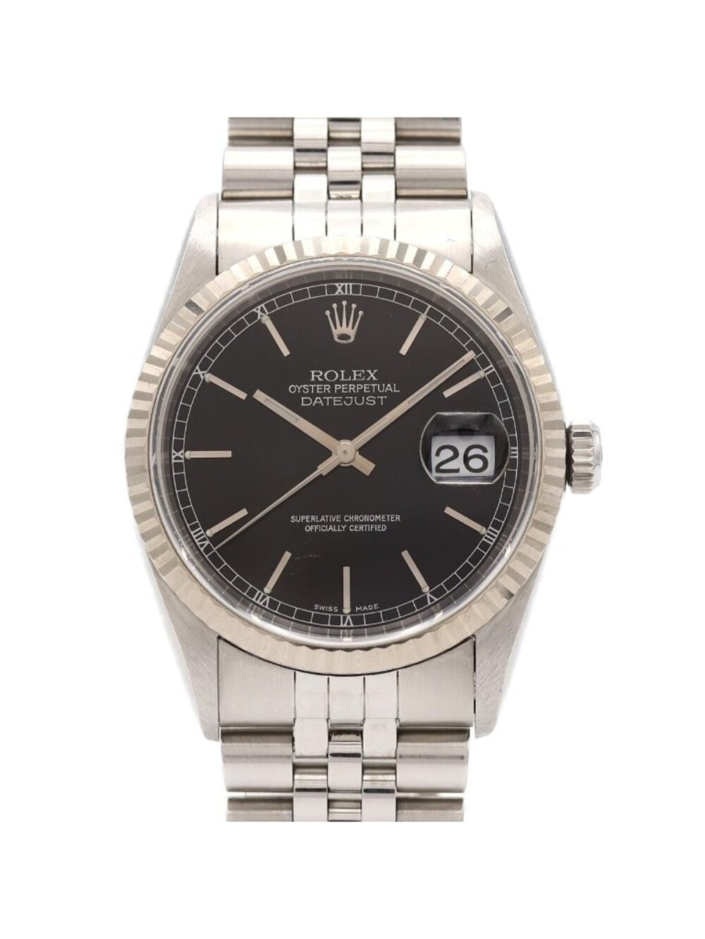 Rolex Datejust Stainless Steel White Gold Automatic